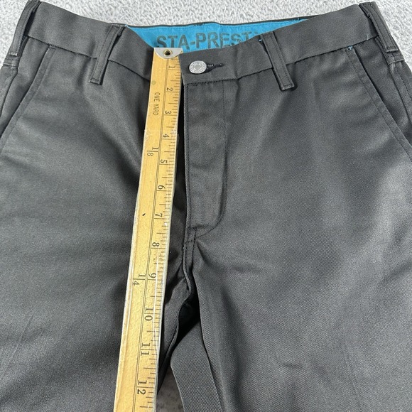 Levi's Sta - Prest Pants Mens 29x30 (Actual 28x24) Dark Gray Slacks Chino Hemmed - Picture 5 of 11